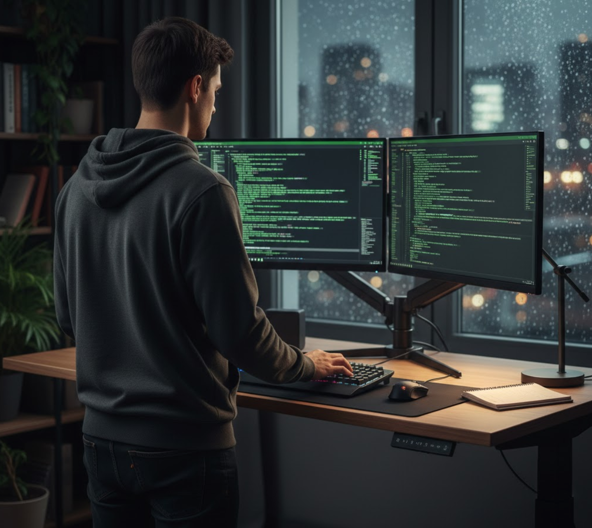 Guy at desk IT Support